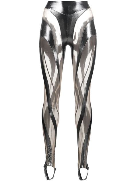 fake mugler leggings